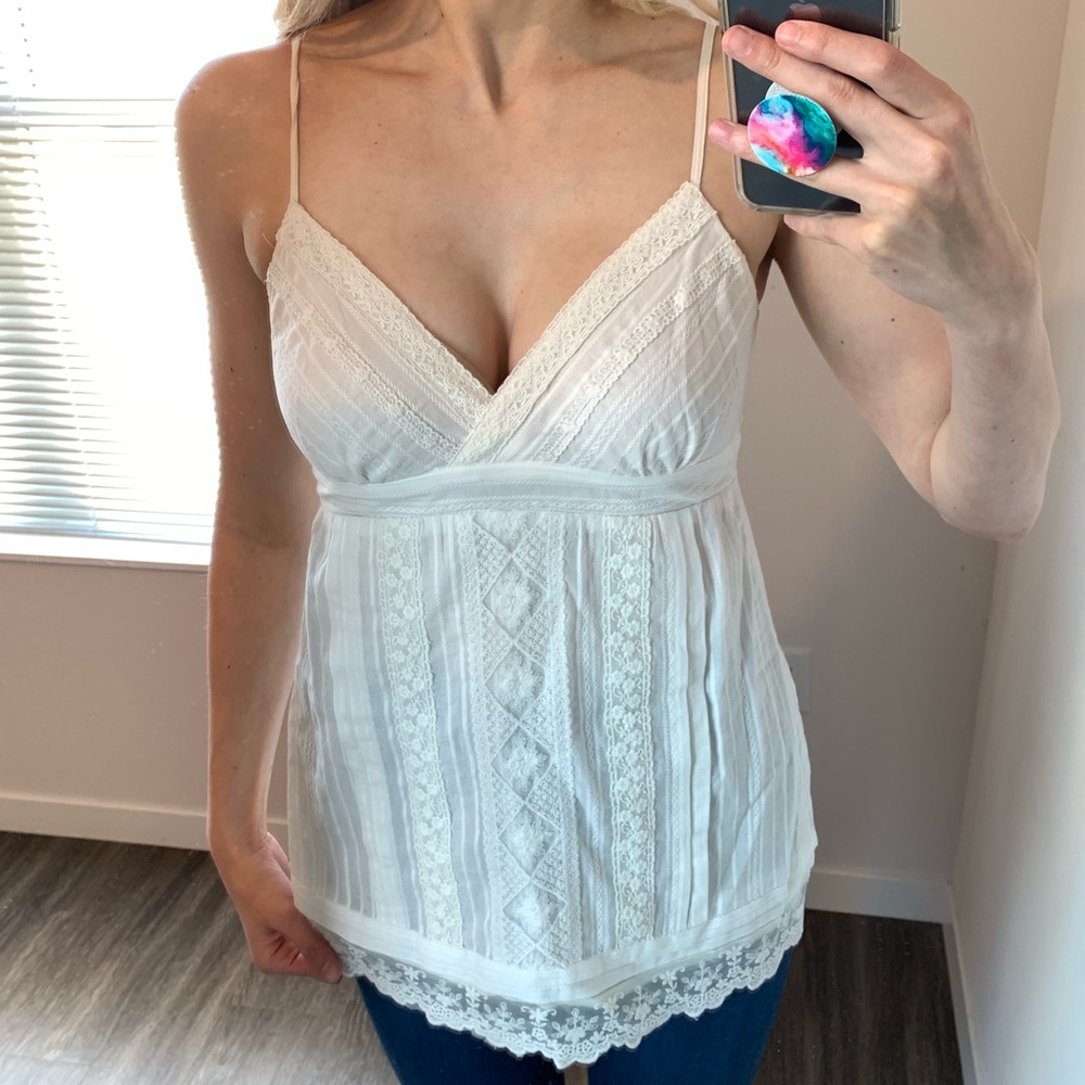 Forever 21 White Lace Tank